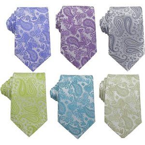 6 PCS Classic Men's Silk Tie Necktie Woven JACQUARD Neck Ties Business